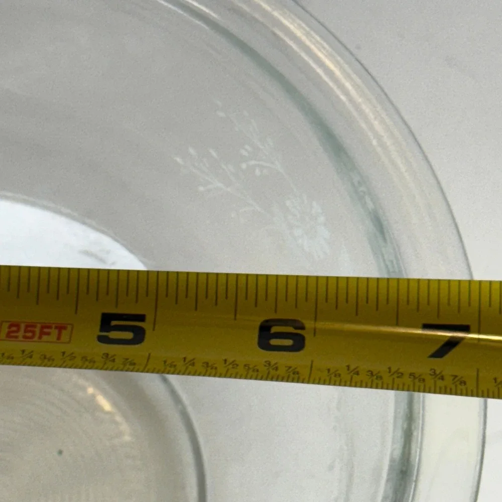 Vintage PYREX 322 Colonial Mist Clear White Daisy 1L Nesting Mixing Bowl 7 inch